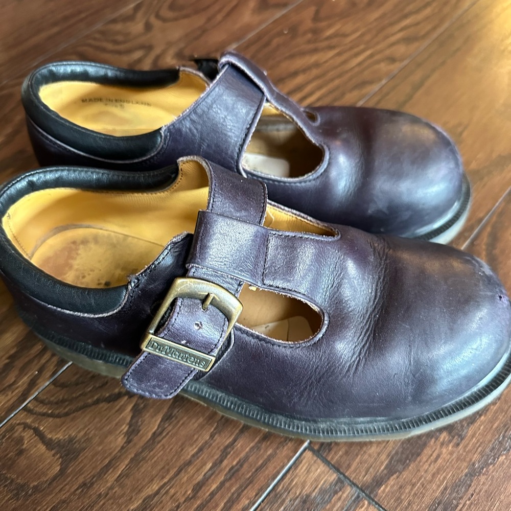 Size 7 vintage Dr. Martens Purple Leather Mary Jane Shoes